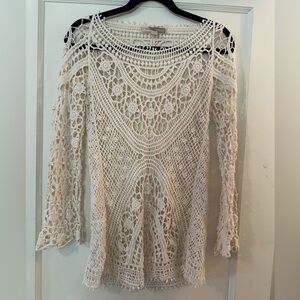 Cream See Through Cover Up